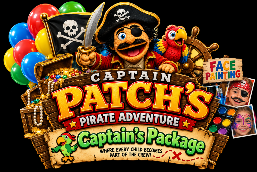 Captain Patch Balloon Animals and Face Painting Package